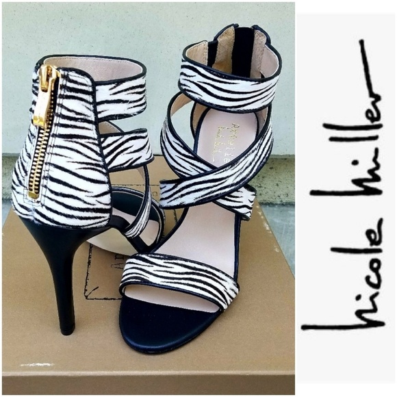 Nicole Miller Shoes - Sexy Zebra Print Nicole Miller Strappy Sandals